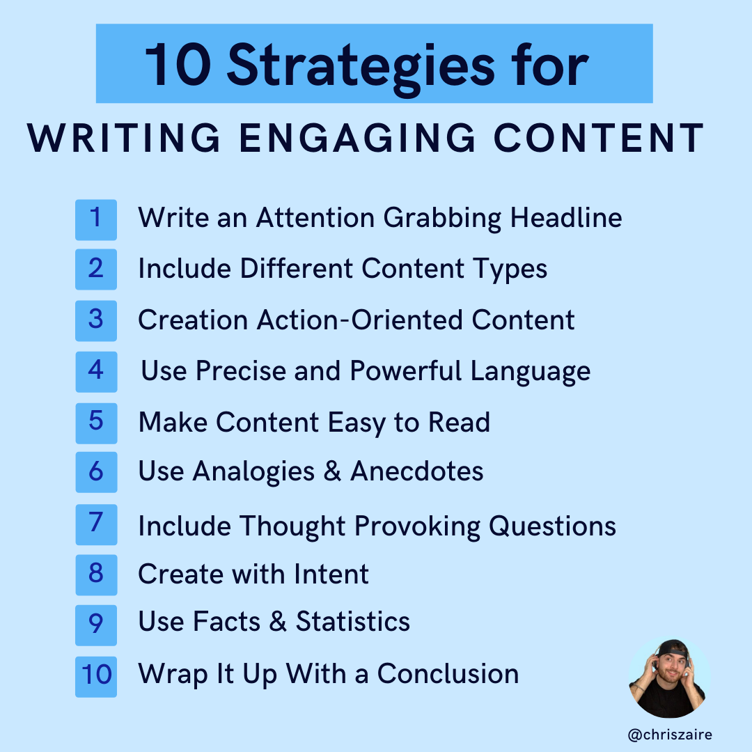 10 Effective Strategies for Writing Highly Engaging Content That Drives Results | by Chris Zaire | The Startup | Medium
